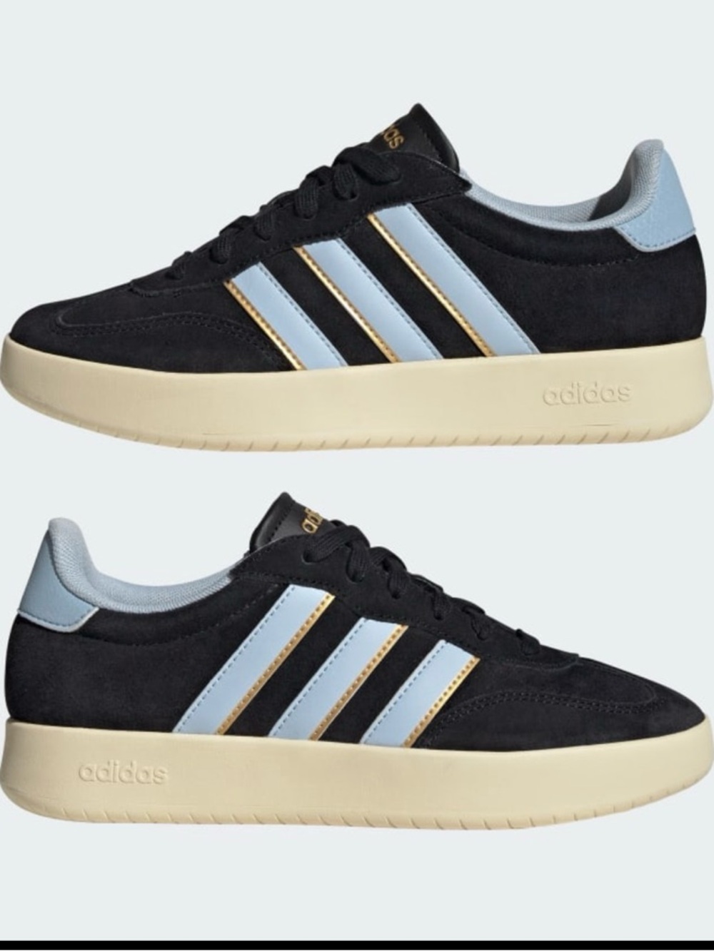 Adidas Women's Barreda Black/Blue/Gold Sneakers